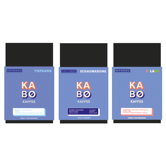 KABO Probier-Box "Vollautomat" - (Schaumkrone, Tiefgang, il Lago)